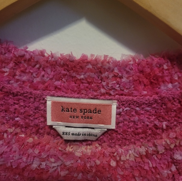 Kate Spade New York Size XXS Pink Short Sleeve Sweater Top - Picture 3 of 3